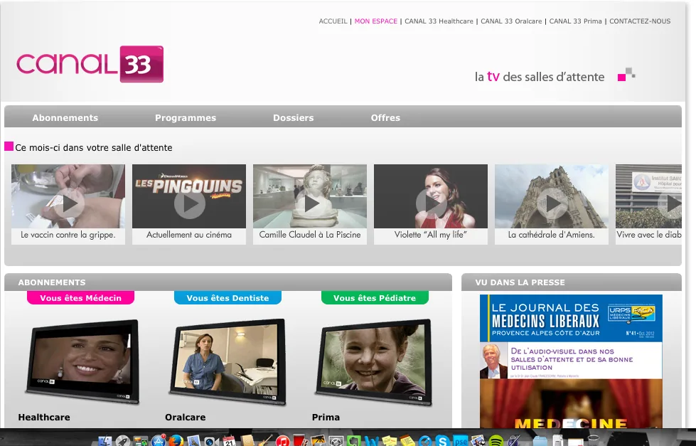 Press: CANAL 33 (FRENCH TV)