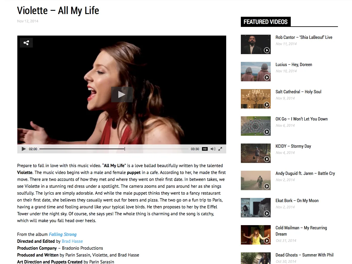 Press: FDRMX: "All My Life Music" Video